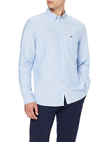 Lacoste CH4976 Camisa, Azul (Hemisphere), Small (Talla del Fabricante: 38) para Hombre