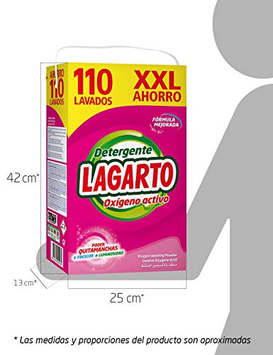 Lagarto Oxígeno Activo - Detergente 110 Lavados, 7150 g