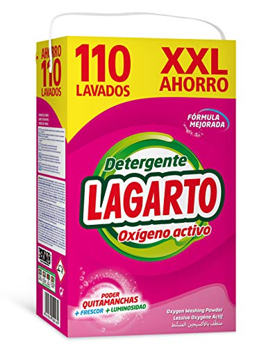 Lagarto Oxígeno Activo - Detergente 110 Lavados, 7150 g