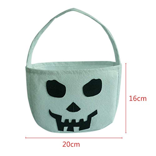 LALLing 2 Piezas Bolsas Bolsa de Dulces Calabaza Bruja Fantasma Blanca Gato Negro Hallowmas Kid's Trick or Treat Candy Bags