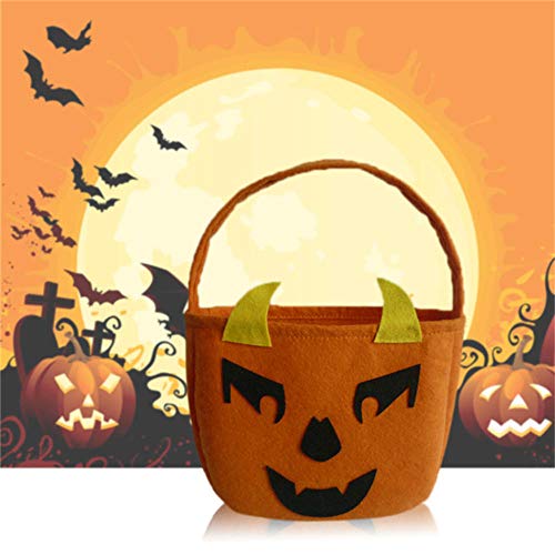 LALLing 2 Piezas Bolsas Bolsa de Dulces Calabaza Bruja Fantasma Blanca Gato Negro Hallowmas Kid's Trick or Treat Candy Bags