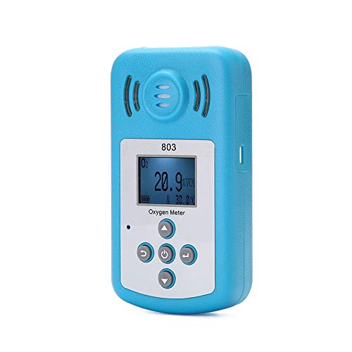 LaMei Yang Detector de oxígeno Fino, medidor de oxígeno Detector de concentración de oxígeno O2 portátil, con Pantalla LCD y Alarma de luz y Sonido, para metalurgia, Planta de energía