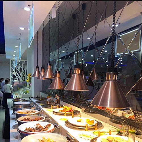 LAMTON El Calor de la lámpara calientaplatos del Buffet Ligero Calentamiento for Conseguir Mantener los Alimentos Barbacoa Luz Evitar Que los Alimentos fríos los Alimentos (Color : Silver)