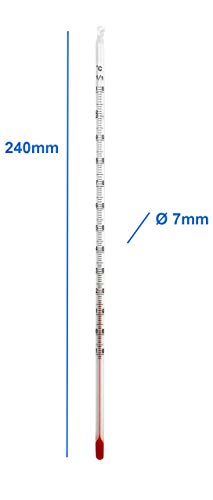 Lantelme Termómetro de té 24 cm de vidrio para tetera vidrio para té verde té de frutas y té de hierbas igualmente adecuado 2883