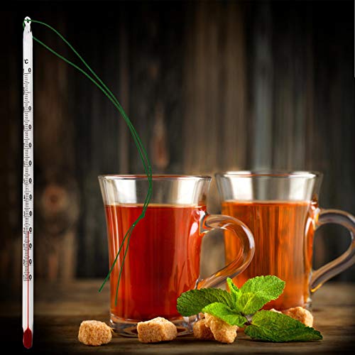 Lantelme Termómetro de té Termómetro de Vidrio para té de 24 cm Rango de Temperatura hasta 110 °C Termómetro de Vidrio para Agua de té analógico 4090