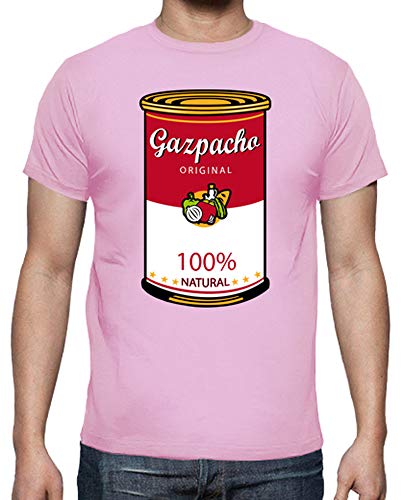 latostadora - Camiseta Gazpacho Soup para Hombre Rosa XXL