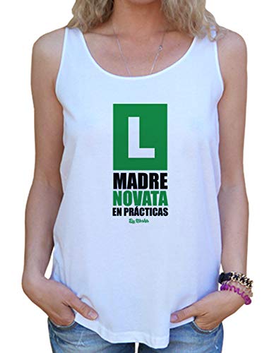 latostadora - Camiseta Madre Novata en Prcticas para Mujer Blanco M