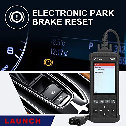 LAUNCH CReader 7001S Escáner de Automóvil Multimarca Diagnosis Auto ABS, SRS (Airbag) con Funciones OBD Completas para Vehículos OBD2 / Can y Reset Servicio de Aceite y EPB (Cambio Pastillas)