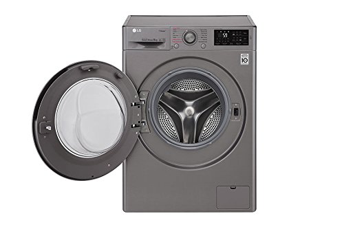 Lavadora carga frontal - LG F4J6TY8S, 8Kg, 1400 Rpm, Motor Direct Drive, A+++-30%, Inox