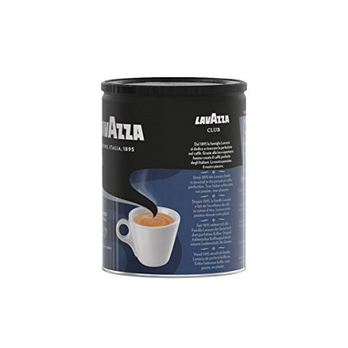 Lavazza Café Molido Espresso Club, 100% Arábica, Paquete de 3 Latas x 250 g (Total 0,75 kg)