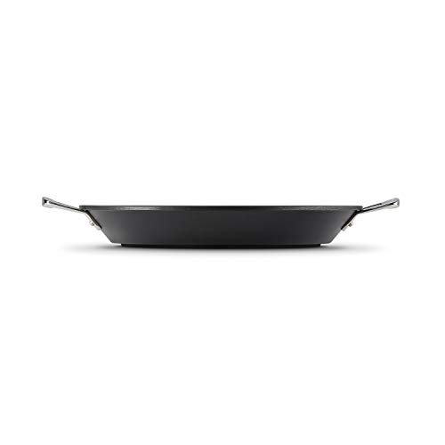 Le Creuset 52101320010101 Paellera antiadherente, Libre de PFOA, Para todas las fuentes de calor, incl. la inducción, Aluminium, Antracita/Plateado