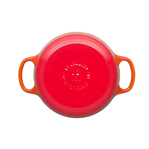 LE CREUSET Evolution Cocotte con Tapa, Redonda, Todas Las Fuentes de Calor Incl. inducción, 1,8 l, Hierro Fundido, Naranja (Volcánico), 18 cm