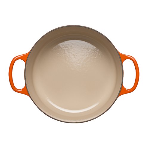 LE CREUSET Evolution Cocotte con Tapa, Redonda, Todas Las Fuentes de Calor Incl. inducción, 3,3 l, Hierro Fundido, Naranja (Volcánico), 22 cm