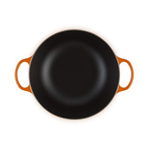 LE CREUSET Evolution La Marmite Cacerola con Tapa, Redonda, Todas Las Fuentes de Calor Incl. inducción, 4,1 l, Hierro Fundido, Naranja(Volcánico), 26 cm