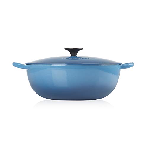 Le Creuset La Marmite - Cacerola de hierro fundido, hierro fundido, Azul Marsella, 26 cm