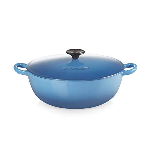 Le Creuset La Marmite - Cacerola de hierro fundido, hierro fundido, Azul Marsella, 26 cm