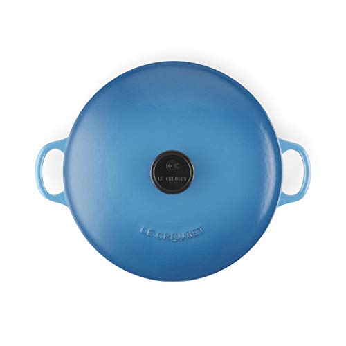 Le Creuset La Marmite - Cacerola de hierro fundido, hierro fundido, Azul Marsella, 26 cm