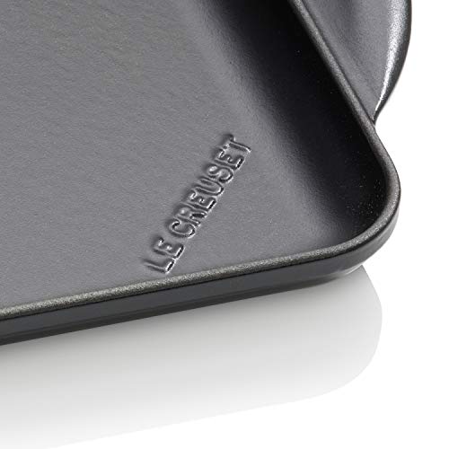 Le Creuset Parrilla de hierro fundido, Rectangular, 33 x 22 cm, Apto para todas las fuentes de calor, incluso inducción, Negro mate