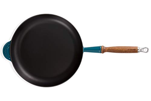 Le Creuset Sartén alta de hierro fundido, Redonda, diametro 28 cm, Apto para todas las fuentes de calor, incluye inducción, Negro mate