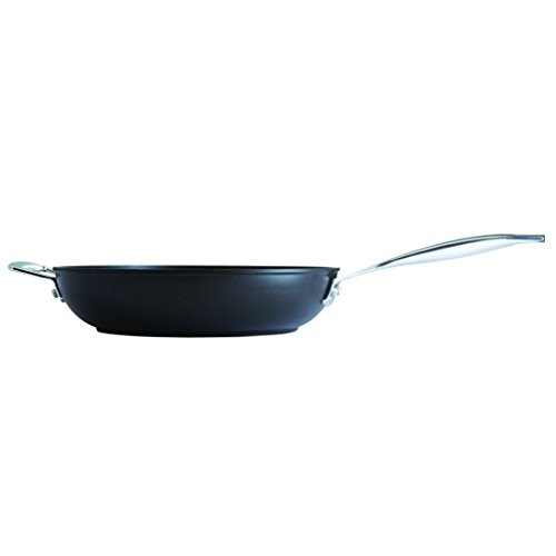 Le Creuset Sartén de aluminio antiadherente con asa y mango, alta, Ø 30 cm, libre de PFOA, para todas las fuentes de calor, incluso la inducción, antracita/plateado