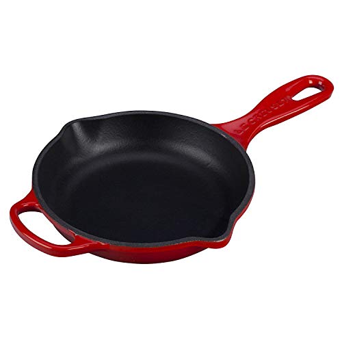 Le Creuset Skillet Evolution de hierro fundido, Redonda, diametro 16 cm, Para todas las fuentes de calor, incluye inducción, Cereza