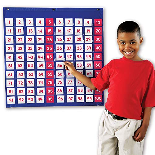 Learning Resources LER2208 Hundred Pocket Chart - Panel de Cien Bolsillos