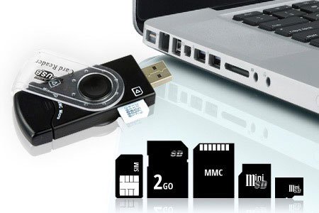 Lector universal de tarjetas de memoria 14 en 1 (con puerto USB, para tarjetas SIM y SD, rápida transferencia de datos)