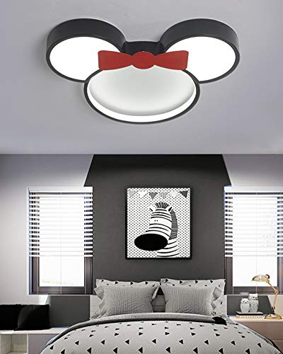 LED 36W Lámpara De Techo Regulable Lámpara De Vivero Lámpara De Dormitorio Lámpara De Techo Con Control Remoto, Diseño De Dibujos Animados De Mickey Niña Habitación De Bebé Luces De Techo De Vivero