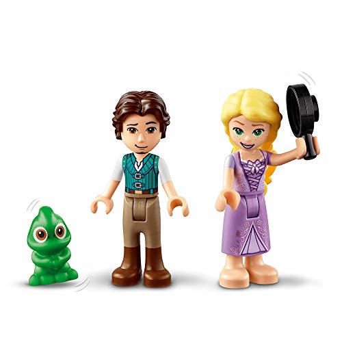 LEGO 43187 Disney Princess Torre y Castillo de Rapunzel, Set de Juguete con 2 Minifiguras de la película Enredados, Multicolor