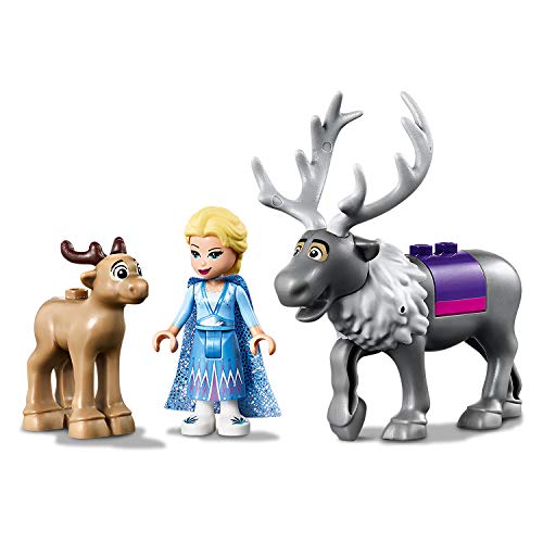 LEGO Disney Princess - Aventura en Carreta de Elsa, Juguete de Construcción del Carruaje de Frozen 2, Incluye Minifiguras de 2 ciervos (41166)