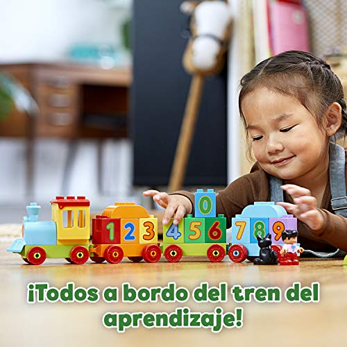 LEGO DUPLO - Mi Primer Tren de los Números, Juguete Preescolar Educativo de Aprendizaje y Construcción para Niños y Niñas de 1 Año y Medio a 3 Años con Muñecos y Piezas de Colores (10847)