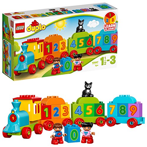 LEGO DUPLO - Mi Primer Tren de los Números, Juguete Preescolar Educativo de Aprendizaje y Construcción para Niños y Niñas de 1 Año y Medio a 3 Años con Muñecos y Piezas de Colores (10847)