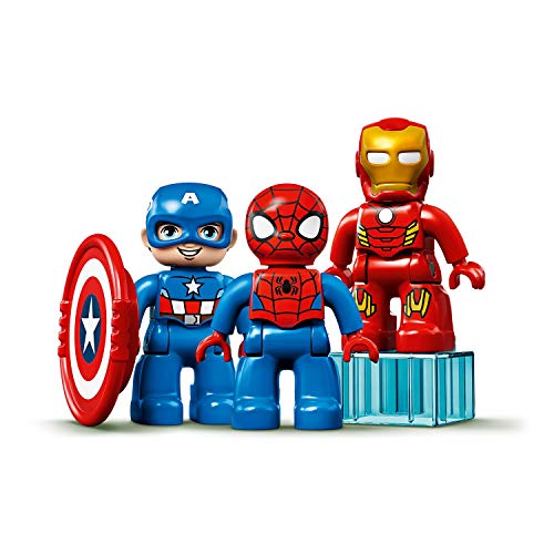 LEGO DUPLO Super Heroes - Laboratorio de Superhéroes, Set de Construcción Inspirado en Marvel, Incluye Figuras de Personajes como Spider-man, Ironman y Capitán América (10921)