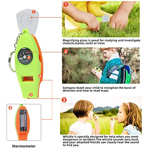 Lehoo Castle Kit de Juguetes de Exploración Aventura al Aire Libre 23 Pcs Bug Catcher Kit para niños Stem Educativo Bug Catcher Kit Juguetes Regalo para niños Camping Senderismo Aventura