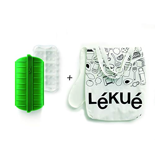 Lékué Estuche de Vapor Green Shopper Kit, Silicona