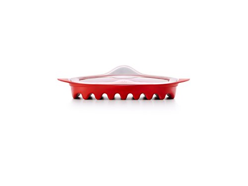 Lékué Microwave Bacon Cooker, Rojo, 28.2x6x24.9 cm