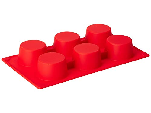 Lékué Multicavidad Muffins Rojo Molde Repostería, Silicona, 6 cavidades