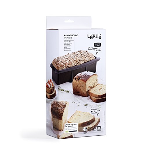 Lékué Silicona para Pan de Molde, Marrón, 28 cm