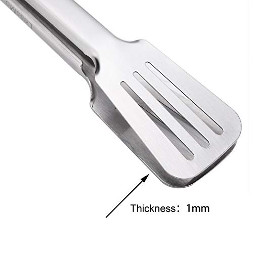 LessMo Pinzas de Cocina, Pack de 2 (9 ”y 12”), Pinzas de Cocina de Acero Inoxidable de Primera Calidad con empuñadura de Silicona Antideslizante