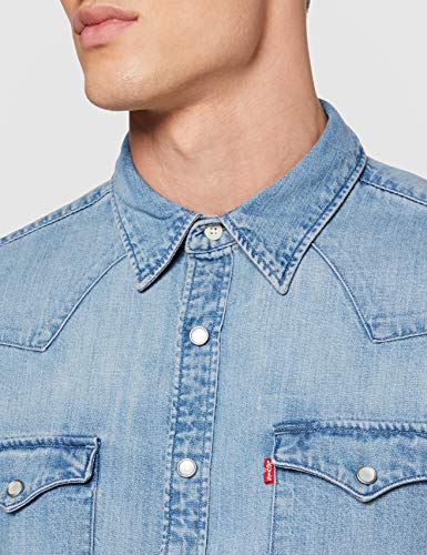 Levi's Barstow Western Standard Camisa, Azul (Red Cast Stone 0001), X-Large para Hombre