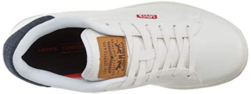 Levi's Declan Millstone 2 Tone - Zapatillas para Hombre, Blanco (R White 51) 43 EU