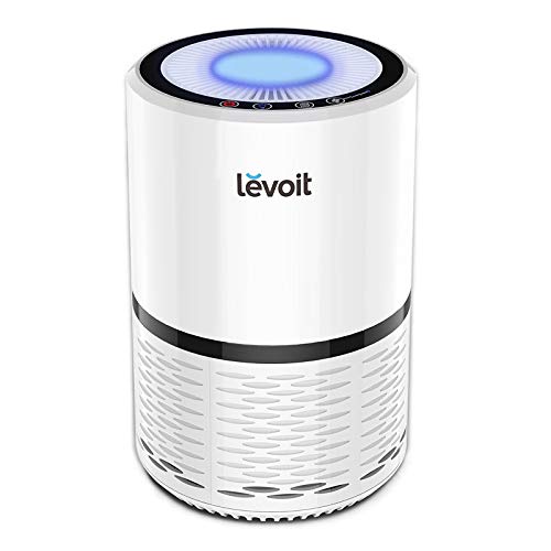 Levoit Purificador de Aire para Hogar con Filtro HEPA y Carbón Activado, Libre de Ozono, 3 Velocidades, Luz Nocturna, Capturar Alergias, Polen, Humo, Olor y Caspas de Mascota, Hasta 20 m², LV-H132