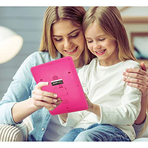 LEXIBOOK JCPAD002UNIi1 - Tableta educativa bilingüe con Unicornio, Juguete para Aprender Las Letras, números vocabulares y música, lenguas franceses/inglés, Rosa