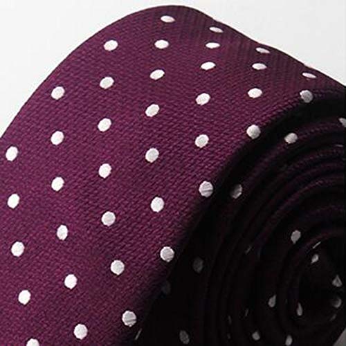 LFOZ Corbata/Traje de Negocios para Hombre Corbata Profesional/Nudo de Trabajo Corbata de Novio de Boda/Corbata de poliéster/Cosida a Mano (Color : A)