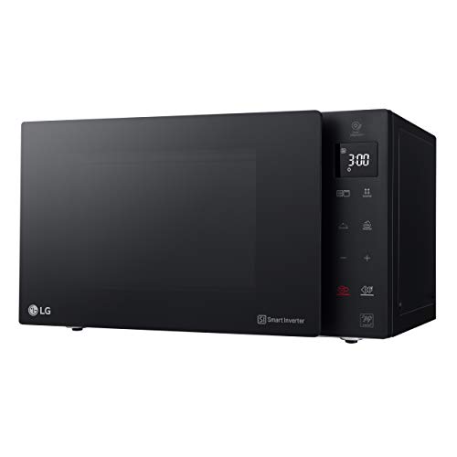 LG MH6535GDS Microondas Grill Smart Inverter Microondas 1000 W, Grill 900 W, Micro+Grill 1450 W, 25 litros de capacidad, Display LED, Steam Bowl, Plato interior 292 mm, Color Negro Transparente