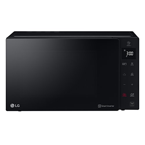 LG MH6535GDS Microondas Grill Smart Inverter Microondas 1000 W, Grill 900 W, Micro+Grill 1450 W, 25 litros de capacidad, Display LED, Steam Bowl, Plato interior 292 mm, Color Negro Transparente