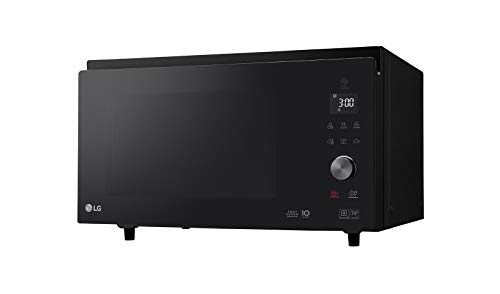 LG MJ3965BPS Horno Microondas Grill Smart Inverter Microondas 1100 W, Grill 950 W, Convección 1850 W, 39 L, Display LED, Plato Crispy, Plato interior 360 mm, Negro, 54.4 x 32.7 x 52.5 cm