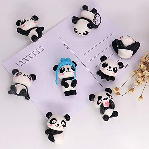 LHKJ 8 Pieces Figuras de Panda, Kit de Figuras de aAcción de Panda para Fiestas, Regalos, Muñecas de jardinería, decoración de Pasteles