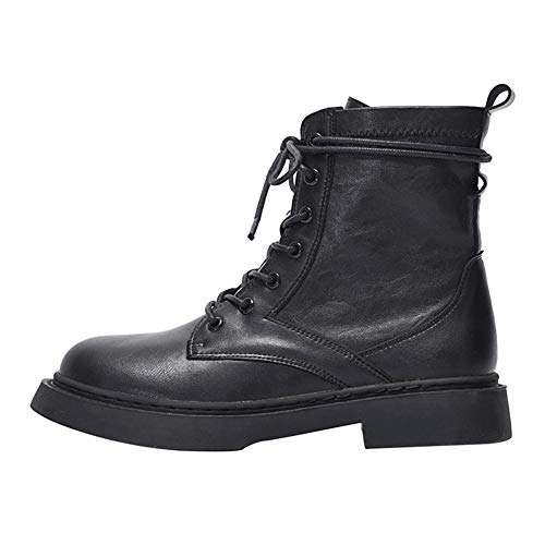 Liapianyun Cargadores De Martin Femeninos Británica Otoño E Invierno Estilo De Sabor Nuevo Salvaje Caballero Botas Cortas Netas Moto Terciopelo Rojo Más,Negro,36