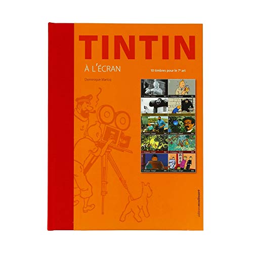 Libro Hergé, Tintin à l'écran + 10 timbres (sellos) Dominique Maricq (24252)